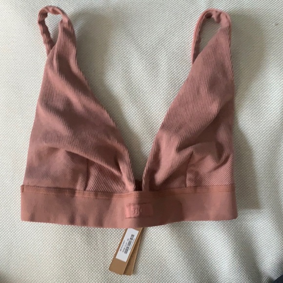 SKIMS Other - Skims COTTON PLUNGE BRALETTE | ROSE CLAY XS